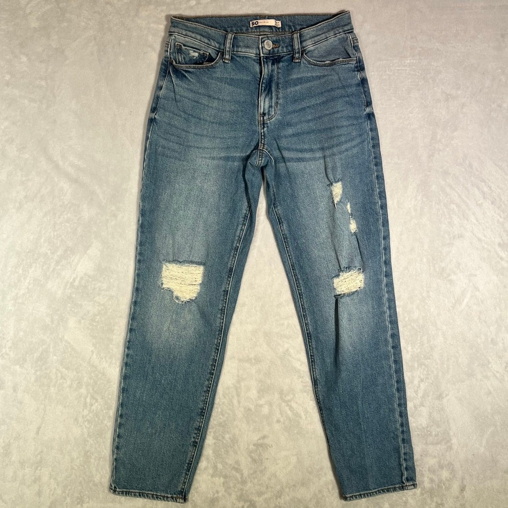 SO Goods For Life Size 3 26W Low Rise Boyfriend Jeans Distressed Medium Wash‎
